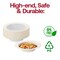 White with Gold Edge Rim Round Disposable Plastic Dessert Bowls - 5 oz. (120 Bowls)